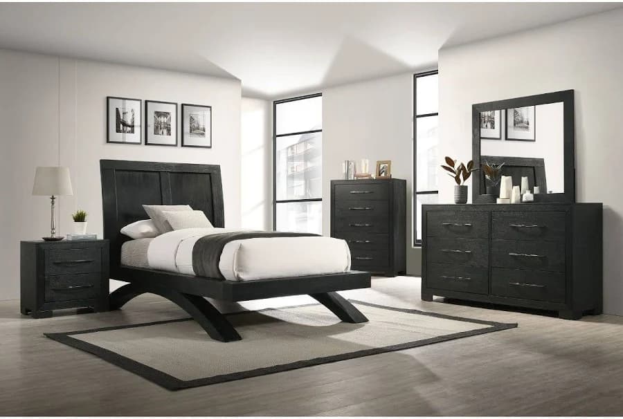 Allan - Full Bed Complete - Black