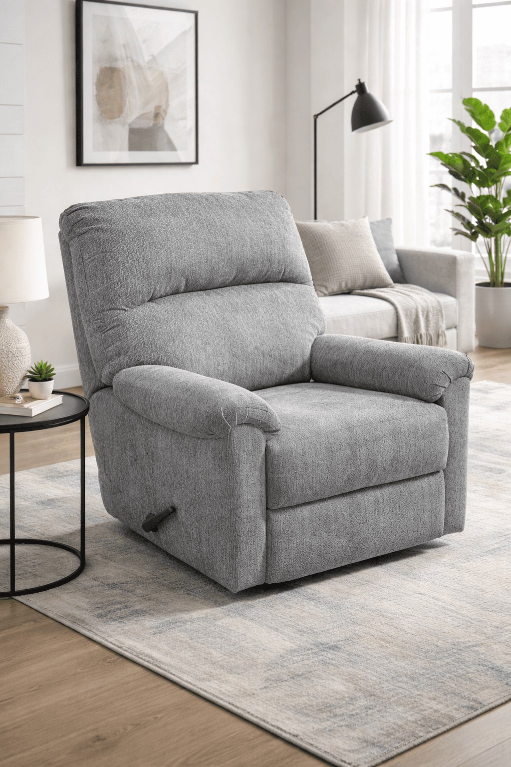 Grey Manual Recliner