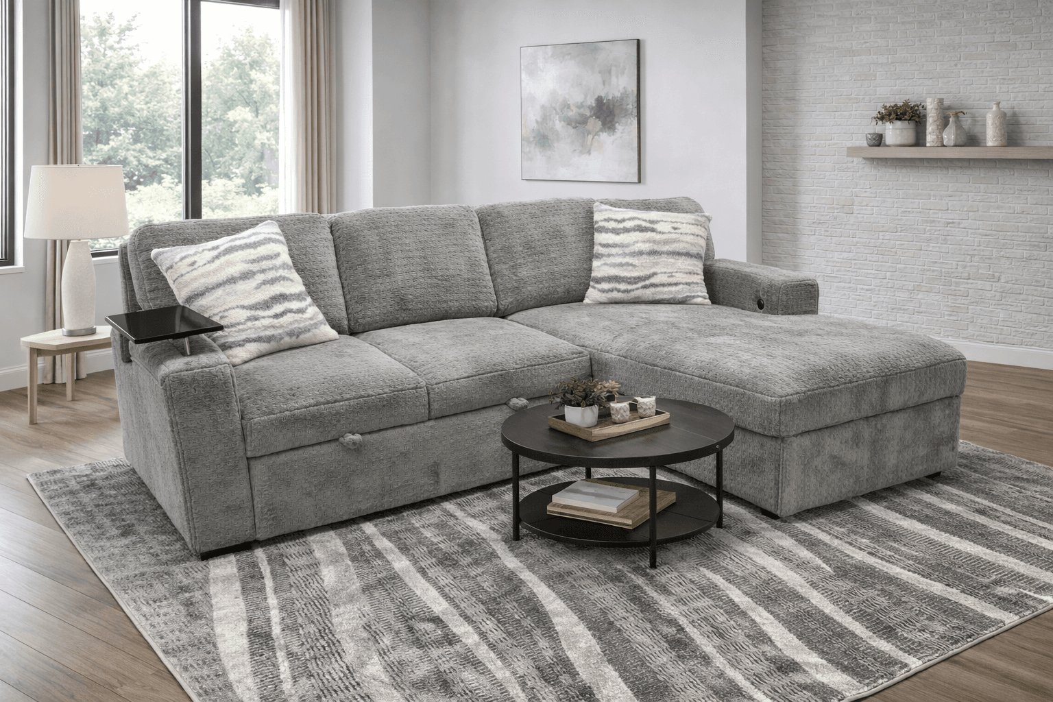 Grey Storage Sectional